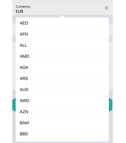 Manage expenses in any currency effortlessly