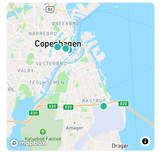 Example of a map on our application